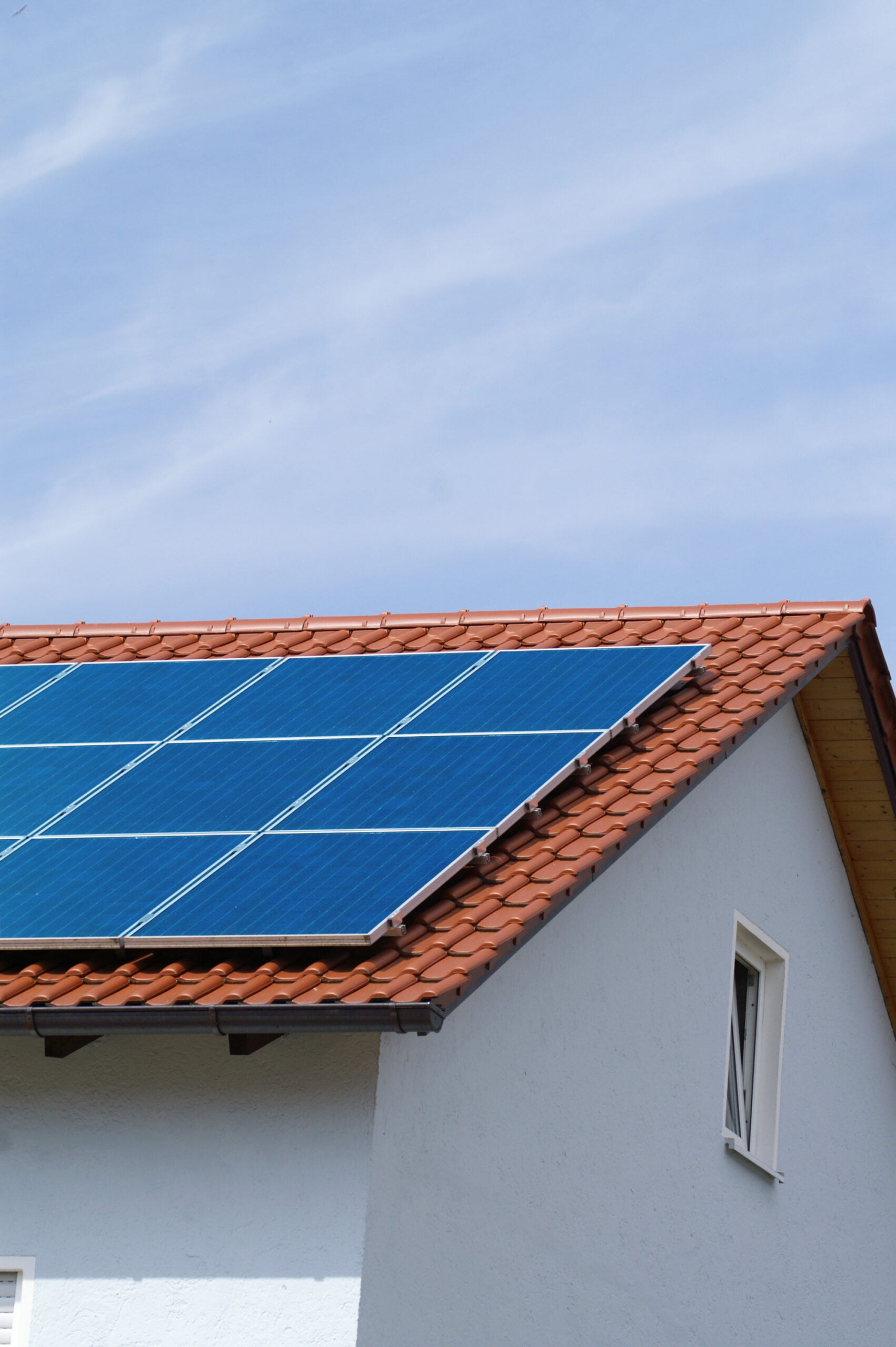 Toiture avec panneaux solaires